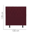 Ver imagem 3 de Cabeceira Estofada Cama Box Solteiro 100cm Istambul Corino Bordo- Mabe Magazine