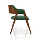 Ver imagem 7 de Kit 4 Cadeiras Sala de Jantar e Jogos Carteados Madeira Maciça Poker Veludo Verde/imbuia G42 - Gran