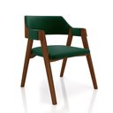 Ver imagem 2 de Kit 4 Cadeiras Sala de Jantar e Jogos Carteados Madeira Maciça Poker Veludo Verde/imbuia G42 - Gran