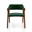 Ver imagem 5 de Kit 4 Cadeiras Sala de Jantar e Jogos Carteados Madeira Maciça Poker Veludo Verde/imbuia G42 - Gran