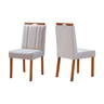 Kit 2 Cadeiras para Mesa de Jantar Madeira Maciça - Giovanna - Singular Móveis - 1