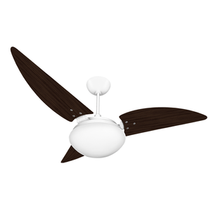 Ventilador de Teto Noronha Branco Com 3 Pás Tabaco de MDF 110 V Ventex