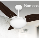 Ver imagem 2 de Ventilador de Teto Noronha Branco Com 3 Pás Tabaco de MDF 110 V Ventex