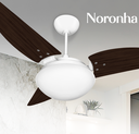 Ver imagem 2 de Ventilador de Teto Noronha Branco Com 3 Pás Tabaco de MDF 110 V Ventex