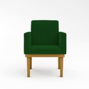 Ver imagem 4 de Cadeira Escritório Recepção Poltrona Reforçada Decorativa Cor:verde