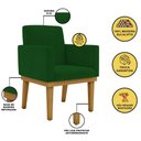 Ver imagem 2 de Cadeira Escritório Recepção Poltrona Reforçada Decorativa Cor:verde