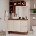 Ver imagem 1 de Conjunto de Banheiro Modulado 100% Mdf 3 Peças com Detalhes em Ângulo 45 Graus Auris