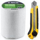 Ver imagem 1 de Fita Telada Auto Adesiva 100mm X 20m Gesso Drywall Alvenaria + Estilete 25mm com Trava Giratória e L