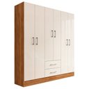 Ver imagem 2 de Guarda-Roupa Essence 6 Portas 2 Gavetas - Cinamomo/Off White Yescasa