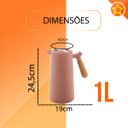 Ver imagem 2 de Garrafa Térmica Plástica com Cabo Madeira Nórdica - Nude