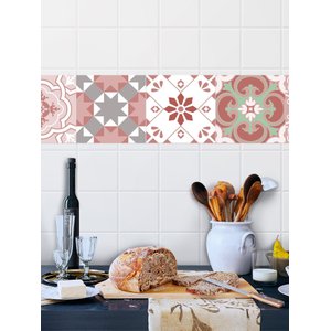 Faixa Decorativa Adesiva (autocolante) - Azulejo Retrô