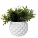 Ver imagem 1 de Vaso Cachepot Branco em Alto Relevo 3d Decoração Casa