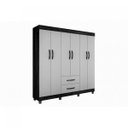 Ver imagem 3 de Guarda-Roupa Casal 6 Portas 2 Gavetas Paris 