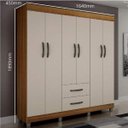 Ver imagem 4 de Guarda-Roupa Casal 6 Portas 2 Gavetas Paris 