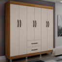 Ver imagem 1 de Guarda-Roupa Casal 6 Portas 2 Gavetas Paris 