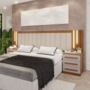 Ver imagem 1 de Cabeceira Casal Extensível Estofada com LED Luminous Yescasa