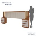 Ver imagem 5 de Cabeceira Casal Extensível Estofada com Led Luminous Yescasa