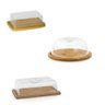 Combo Kit Porta Queijo + Porta Manteiga + Porta Frios Bambu - 1