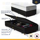 Ver imagem 3 de Cama Box Baú com Colchão de Molas Ensacadas Pillow Top Flora + Auxiliar Unique Solteiro 88cm