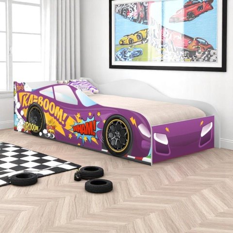 Cama Carro Kaboom Lilás Solteiro