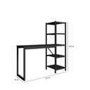 Ver imagem 3 de Mesa Escrivaninha Industrial Office Fit com 5 Prateleira Preto
