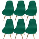 Ver imagem 1 de Kit 6 Capa de Cadeira Charles Eames Eiffel Pé Palito Malha Lisa:verde