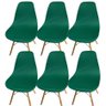 Kit 6 Capa de Cadeira Charles Eames Eiffel Pé Palito Malha Lisa:verde - 1