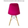 Kit 6 Capa de Cadeira Charles Eames Eiffel Pé Palito Malha Lisa:verde - 5