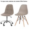 Kit 6 Capa de Cadeira Charles Eames Eiffel Pé Palito Malha Lisa:verde - 4