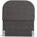 Ver imagem 3 de Cabeceira Cama Box 100cm Lanna com Puff Recamier Doha W01 Linho Cinza Escuro - Lyam Decor
