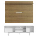 Ver imagem 7 de Rack Madesa Dubai e Painel para Tv até 65 Polegadas com Pés - Branco/rustic 096e