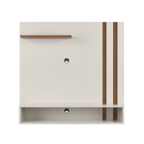 Painel Tokio Light Para Tv 32 Polegadas:Off White/Freijó