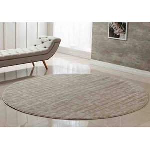 Tapete Redondo 2 Metros Veneza Marfim Niazitex 05002288unibeg