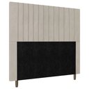 Ver imagem 1 de Cabeceira Cama Box Casal Queen Size Nala 160cm Veludo Bege - Desk Design