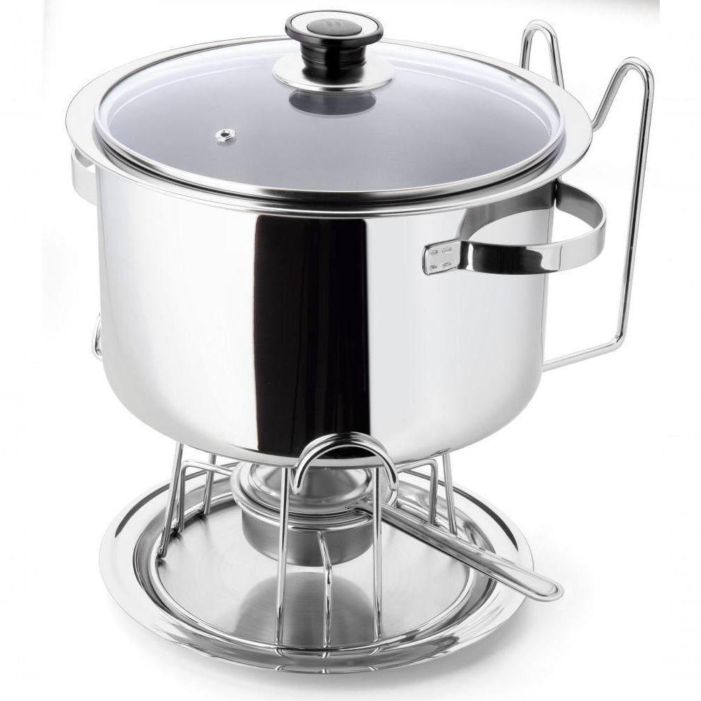 Rechaud Inox Banho Maria Bowl Embutido Buffet 6 Peças 5,8 Litros Alta Qualidade Servir Pratos