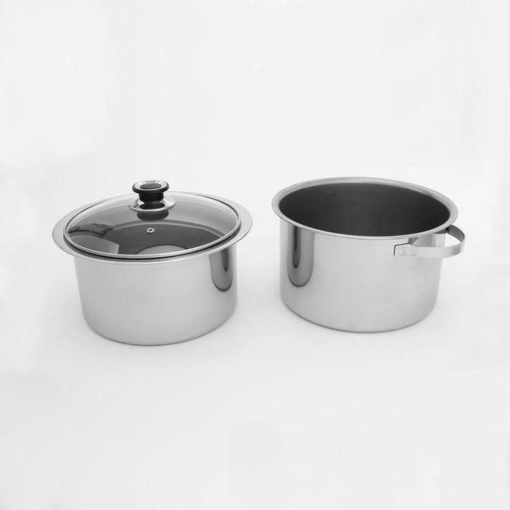 Rechaud Inox Banho Maria Bowl Embutido Buffet 6 Peças 5,8 Litros Alta Qualidade Servir Pratos - 6