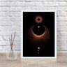 Quadro Decorativo Místico Eclipse 24x18cm - com Vidro:madeira Preta - 2