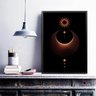 Quadro Decorativo Místico Eclipse 24x18cm - com Vidro:madeira Preta - 1
