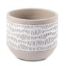 Vaso em Cimento Cinza e Branco Riscado - 1