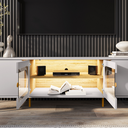 Ver imagem 4 de Rack Juquehy Off White/cinamomo - Bechara Móveis