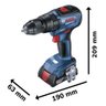 Parafusadeira Furadeira 18v Gsb18v-50 2 Bateria Kit Cor Azul Frequência 60hz 110v/220v Bosch - 5