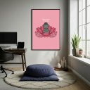 Ver imagem 2 de Quadro Decorativo Open Your Mind - Buda - 70x50cm:moldura Branca