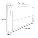 Ver imagem 7 de Cabeceira Cama Casal Livia 140cm Orgânica Curva Bouclê Off White - Vimont Moveis