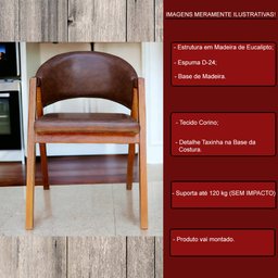 Cadeira para Sala de Jantar Mesa Cozinha Antonela Corino Modena - Estopar Cadeira Antonela Modena Wi - 7