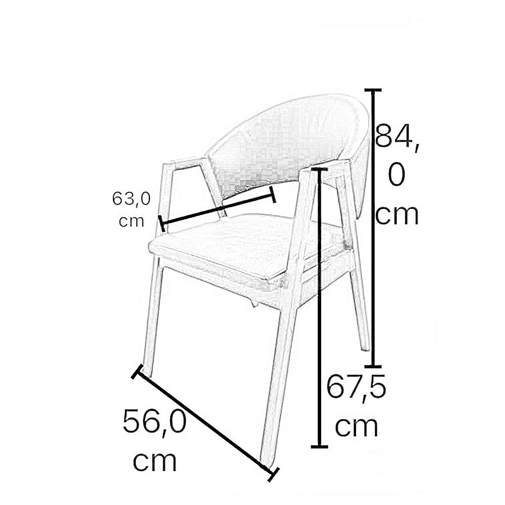 Cadeira para Sala de Jantar Mesa Cozinha Antonela Corino Modena - Estopar Cadeira Antonela Modena Wi - 6