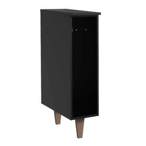 Balcão Porta-Pano Madesa Reims 20 cm Preto Cor:Preto