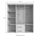 Ver imagem 4 de Guarda-Roupas Casal 6 Portas e 2 Gavetas Multimóveis CR35210 Off White/Nogueira