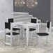Conjunto Sala de Jantar Mesa com 4 Cadeiras Nicoli Sonetto Móveis - 1