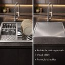 Ver imagem 2 de Tampa de Aço Inox Cozix para Calha Úmida Organizadora Profissional Quadrada Cozix