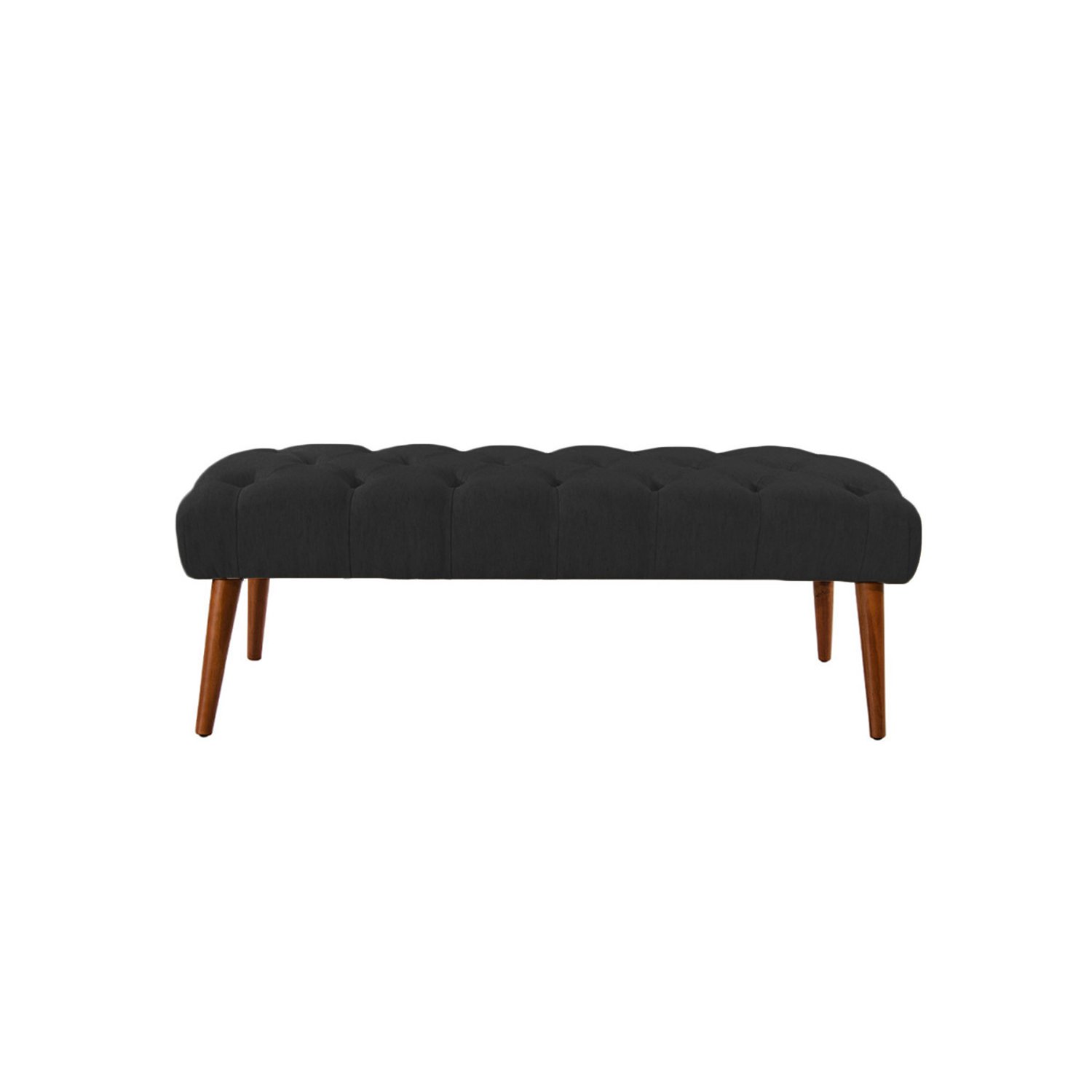 Banco Rubi 80cm Suede Preto - Dominic Decor - 1